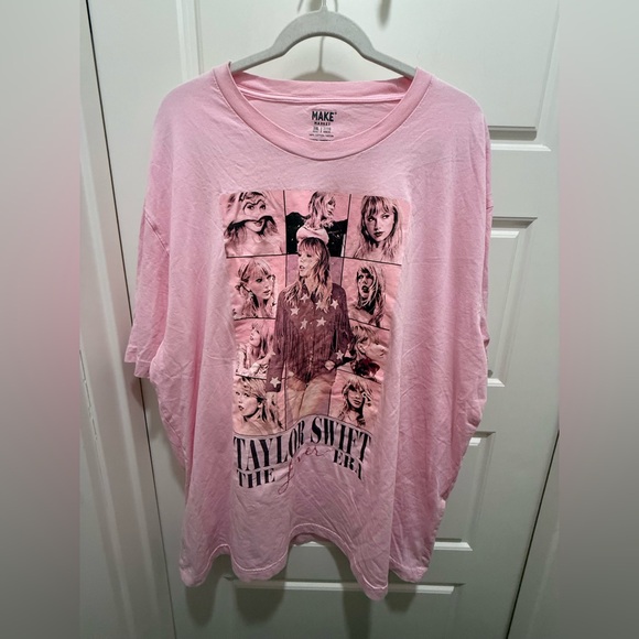 Taylor Swift Tops - Taylor Swift. Make Market. Bubble Gum Pink Vinyl Print - Lover Era Tshirt. 3XL.